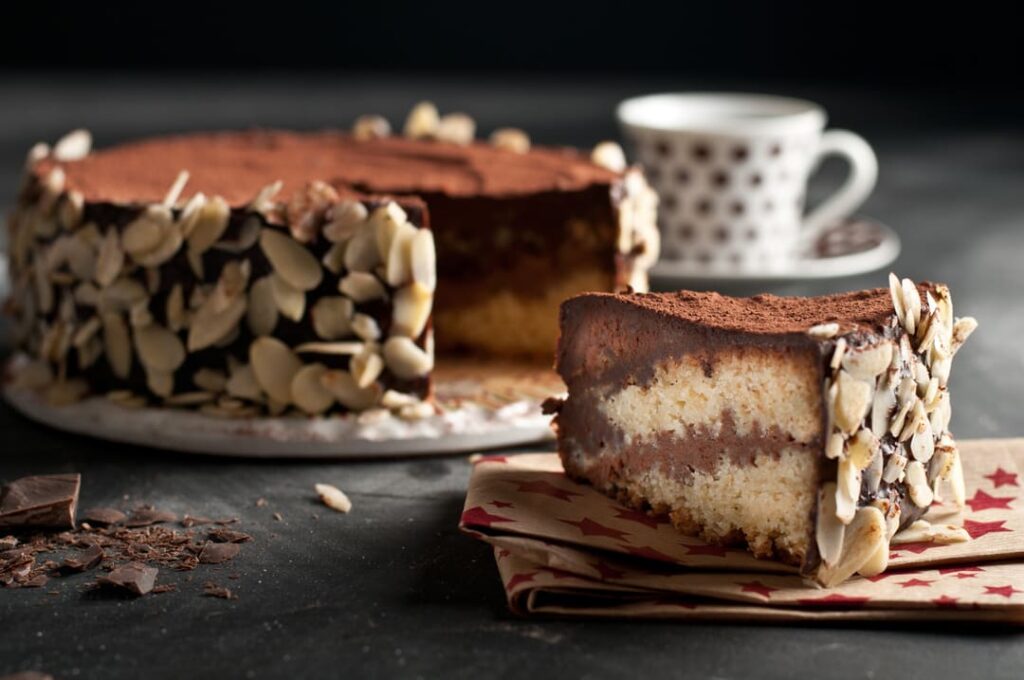 Chocolate Almond and Berry Cake